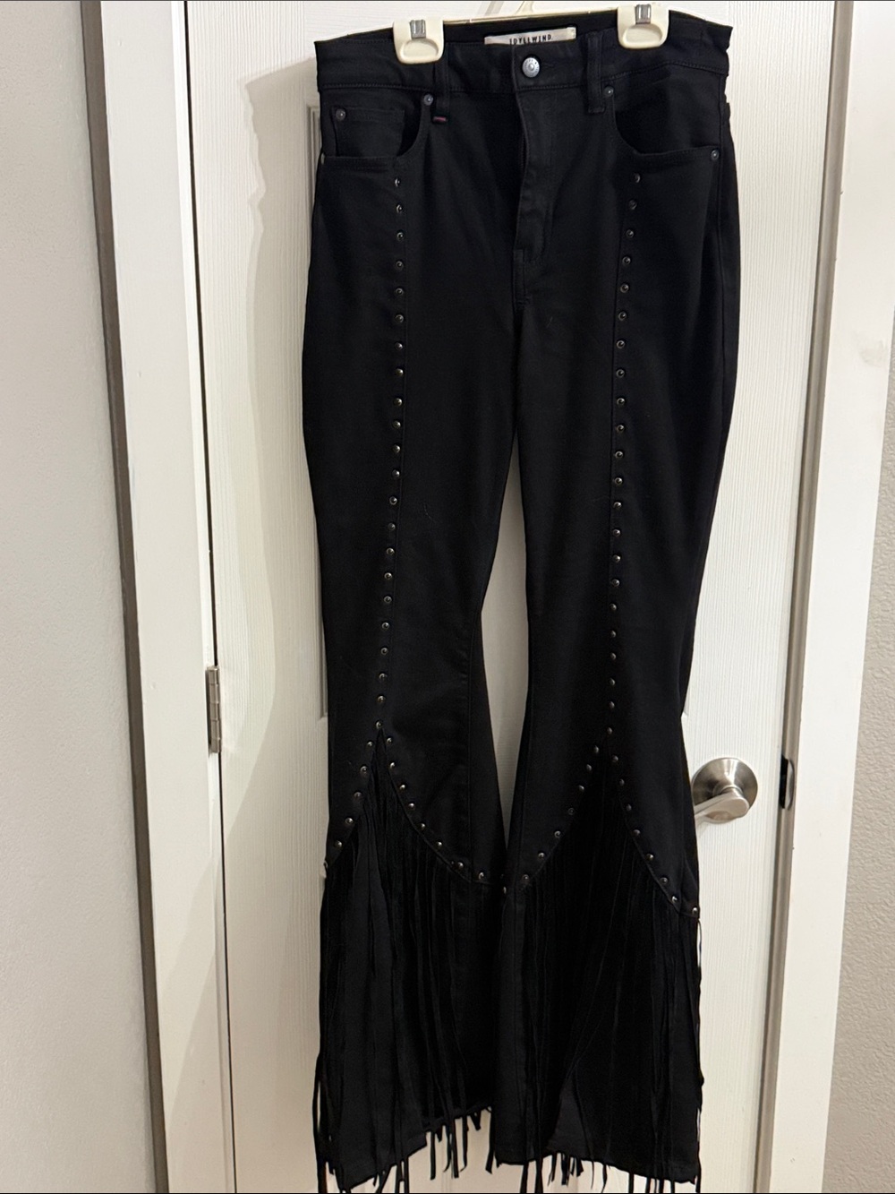 Idyllwind fueled by Miranda Lambert Studded Black Fringe Wide-Leg Pants